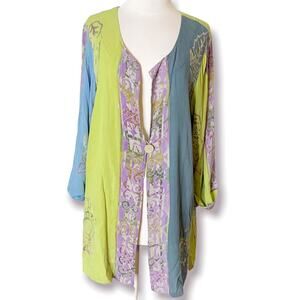 Soft surroundings batik print tunic topper boho
